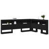 vidaXL Storage Headboard with Shelf Black Oak 62.99 in Engineered Wood