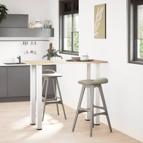 vidaXL Coffee Table Leg White Powder-coated steel 43.3-44.1 in