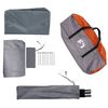 vidaXL Camping Tent Tunnel 1-Person Gray and Orange Waterproof