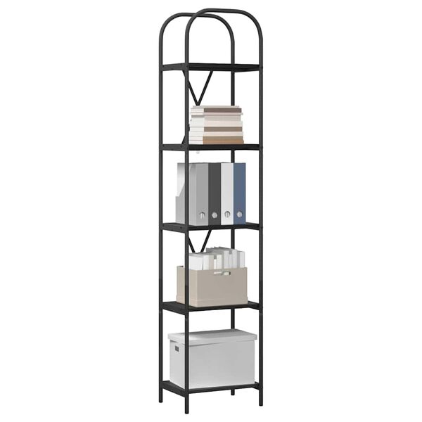 vidaXL Bookshelf Black oak 40 x 30 x 183 cm Engineered wood