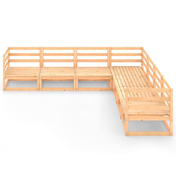 vidaXL 7 Piece Patio Lounge Set Solid Pinewood