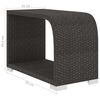 vidaXL Patio Sofa Black rattan and cream cushion