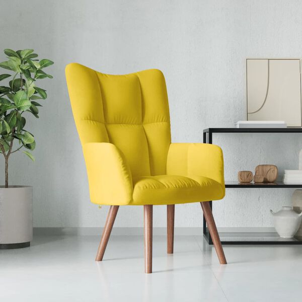 vidaXL Relaxing Chair Mustard Yellow