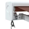 vidaXL Retractable Awning Brown Powder-coated aluminum Large