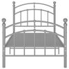 vidaXL Bed Frame Grey Powder-coated Metal Twin Durable Bed Frame