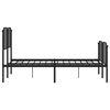 vidaXL Bed Frame Black Powder-coated steel Full Bed Frame Rectangular
