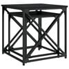 vidaXL Nesting Coffee Table Set of 2 Black Engineered wood, metal Small