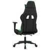 vidaXL Gaming Chair Black and green Faux leather, metal, plywood, foam
