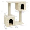 vidaXL Cat Tree Cream Engineered wood, plush, sisal Medium Cat Tree