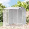 vidaXL Bird Cage Grey 84.65 x 122.05 x 97.24 in Galvanised Steel