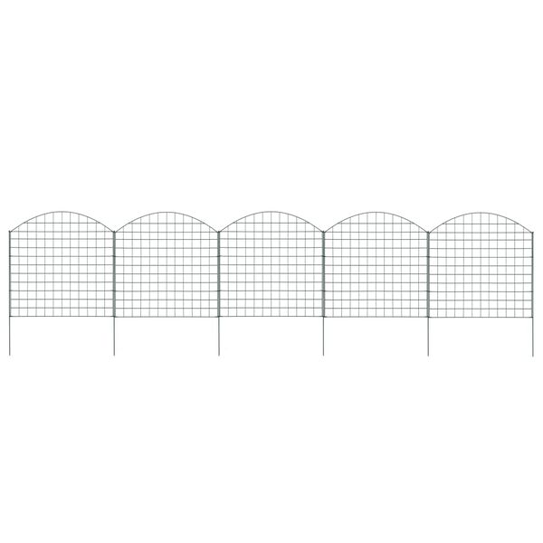 vidaXL Arched Garden Fence Set 30.5"x30.9" Green
