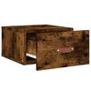 vidaXL Wall-mounted Bedside Cabinet Set of 2 Smoked Oak Engineered wood