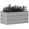 vidaXL Planter Light Grey 39.37 x 19.69 x 17.72 in Galvanised Steel