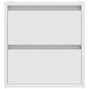vidaXL Wall-mounted Bedside Cabinet Set of 2 White Engineered wood