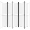 vidaXL 5-Panel Room Divider White 98.4"x70.9" Fabric