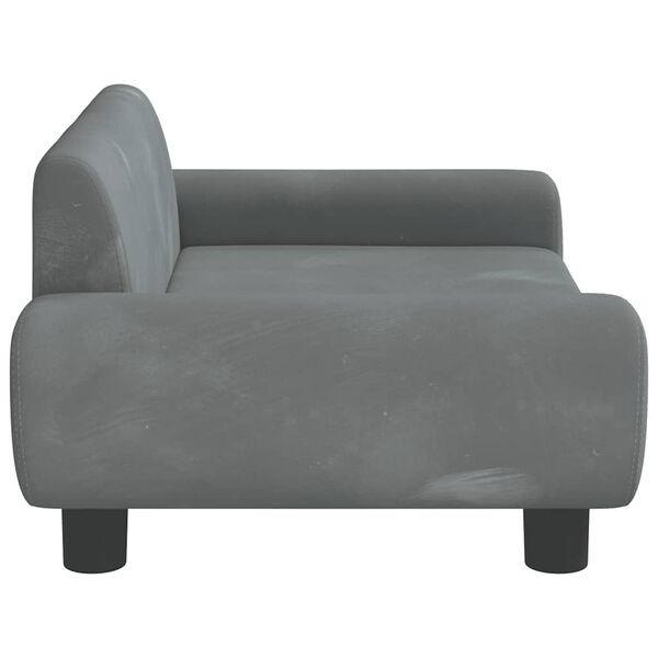 vidaXL Dog Bed Dark Grey 70x45 x 13.0 " Velvet