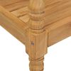 vidaXL Bench Natural Teak Solid teak wood, 100% polyester cushion Medium