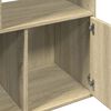 vidaXL Bookcase Sonoma Oak Engineered Wood Tall Bookcase Rectangular