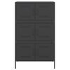 vidaXL Highboard Black Steel Large Highboard Rectangular Industrial