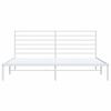 vidaXL Bed Frame White Steel Super King Bed Frame Rectangular