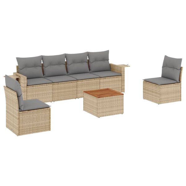 vidaXL Garden Sofa Set Mix Beige