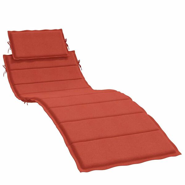vidaXL Sun Lounger Cushion Melange Red 100% Polyester 73.2 x 22.8 in