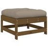 vidaXL Garden Footstool Honey brown; Taupe