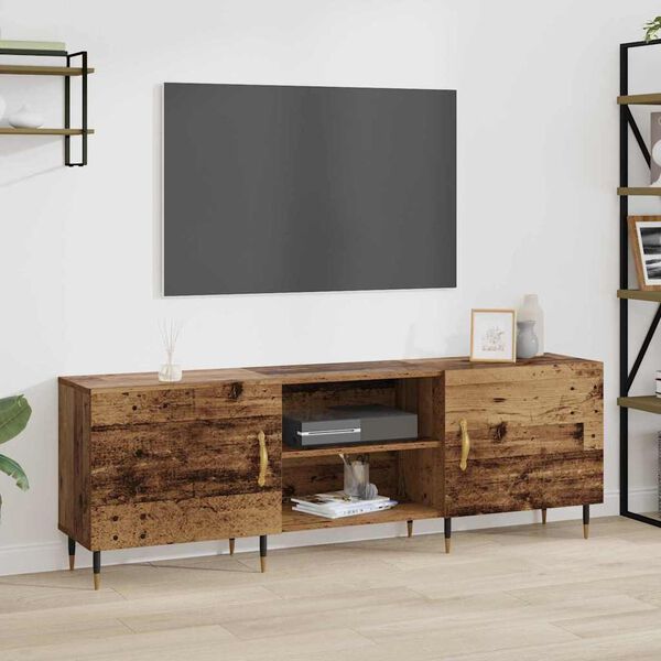 vidaXL TV Cabinet Old wood 59.06 x 11.81 x 19.69 in Engineered wood