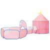vidaXL Play Tent Pink Polyester, Steel, Fiberglass, Polyethylene Large
