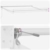 vidaXL Retractable Awning Light gray 137.80" x 98.43" fabric