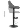 vidaXL Bar Stool Set of 2 Dark Grey Velvet (100% polyester), Steel