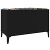 vidaXL Record Cabinet Black Engineered Wood, Metal 29.3 x 15.0 x 18.9 in