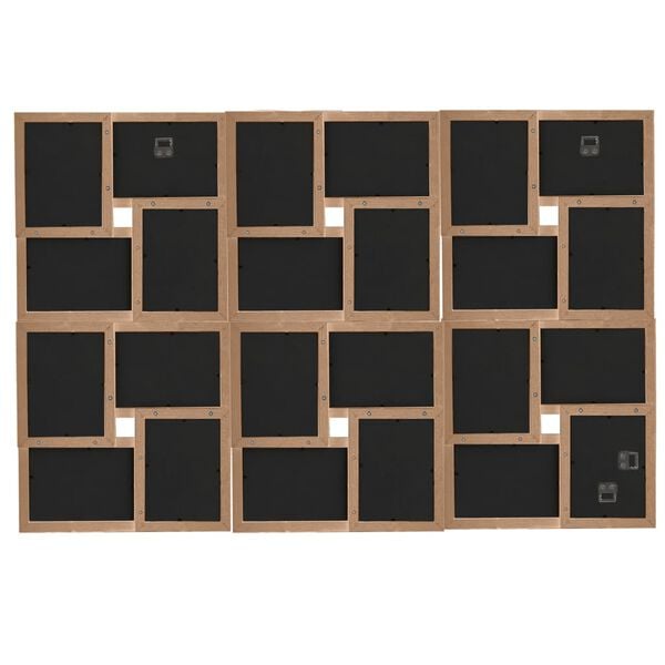vidaXL Photo Frame Light brown MDF, Polystyrene 24 photos of 4x6 in.