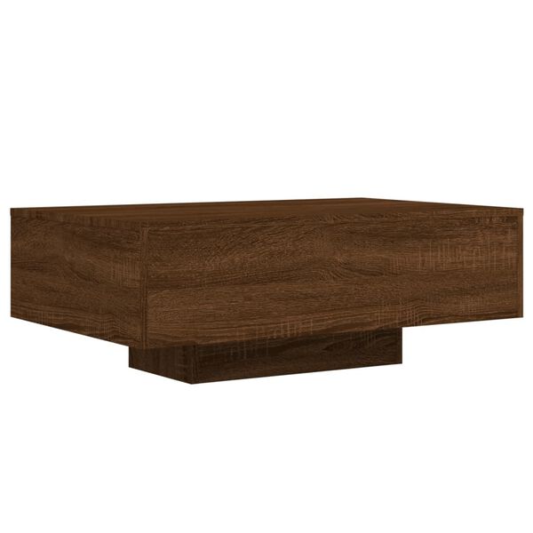 vidaXL Coffee Table Brown oak Engineered wood 33.5 x 21.7 x 12.2 in