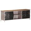 vidaXL TV Cabinet Rough Mango Wood with Iron Accents