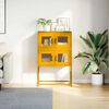 vidaXL Highboard Mustard Yellow Cold-Rolled Steel Highboard Rectangular