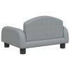 vidaXL Kids Sofa Light grey Polyester fabric, pine wood, foam Mini