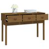 vidaXL Console Table Honey Brown Solid Pine Wood 45 in Storage