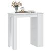 vidaXL Bar Table High gloss white Engineered wood Standard Bar Table