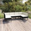 vidaXL Garden Lounge Set Black