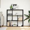 vidaXL Room Divider Bookcase Black Engineered wood Medium