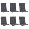 vidaXL Lowback Chair Cushion Set of 6 Anthracite