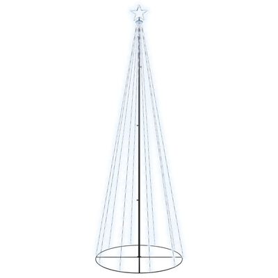 vidaXL Christmas Cone Tree Cold White 310 LEDs 3x10 ft