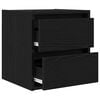 vidaXL Wall-mounted Bedside Cabinet Black Oak Engineered wood
