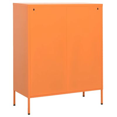 vidaXL Storage Cabinet Orange 31.5"x13.8"x40" Steel