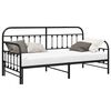 vidaXL Daybed Frame with Headboard Black 42.1" x 79.9" Steel