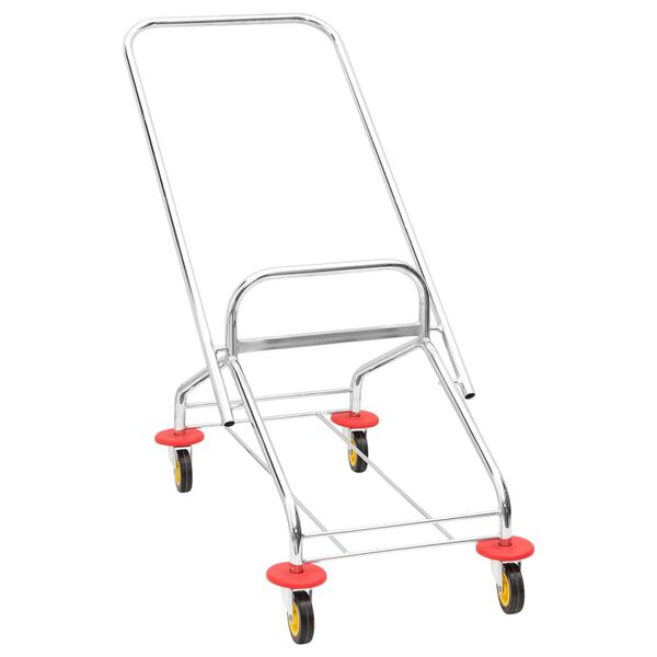 vidaXL Cleaning Trolley with Buckets and Wringer PP&Chromed Steel