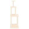 vidaXL Cat Tree Cream Engineered wood, plush, sisal 58.7 in Cat Tree