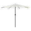 vidaXL Garden Parasol White Polyester Large Foldable Garden Parasol