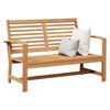 vidaXL Garden Bench Natural 110 x 64 x 76.5 cm Solid teak wood
